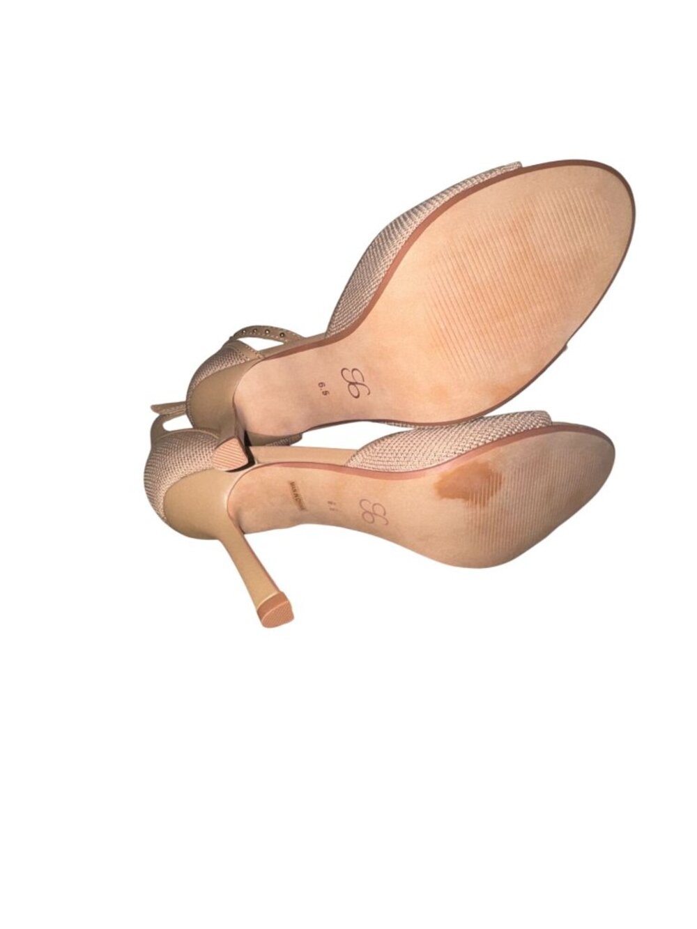 Cosy Island Beige Ankle Strap High Heel Sandals Size 6.5 - Picture 7 of 8